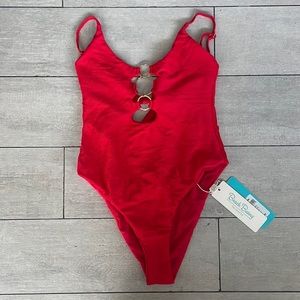 Red Beach Bunny One Piece Bikini